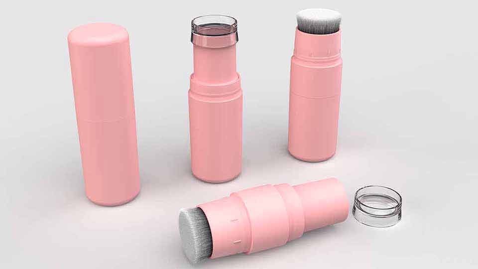 బ్రష్ తలతో పౌడర్ స్టిక్ ట్యూబ్